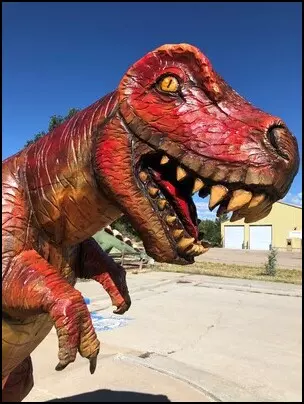 T-rex sculpture