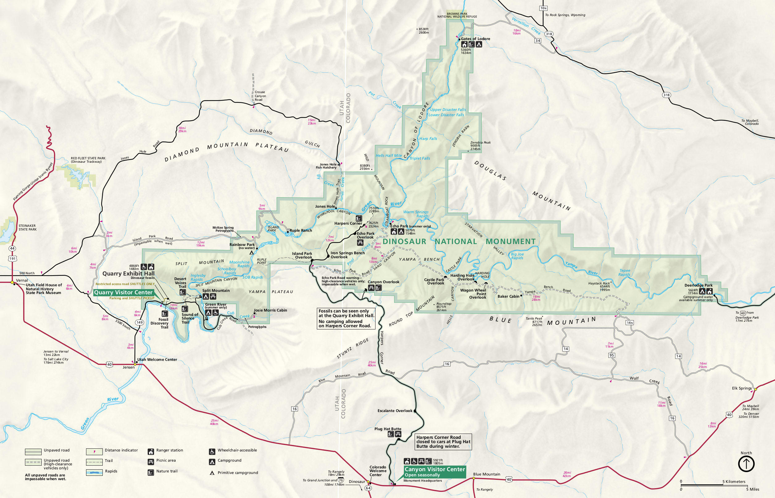 Dinosaur National Monument Map